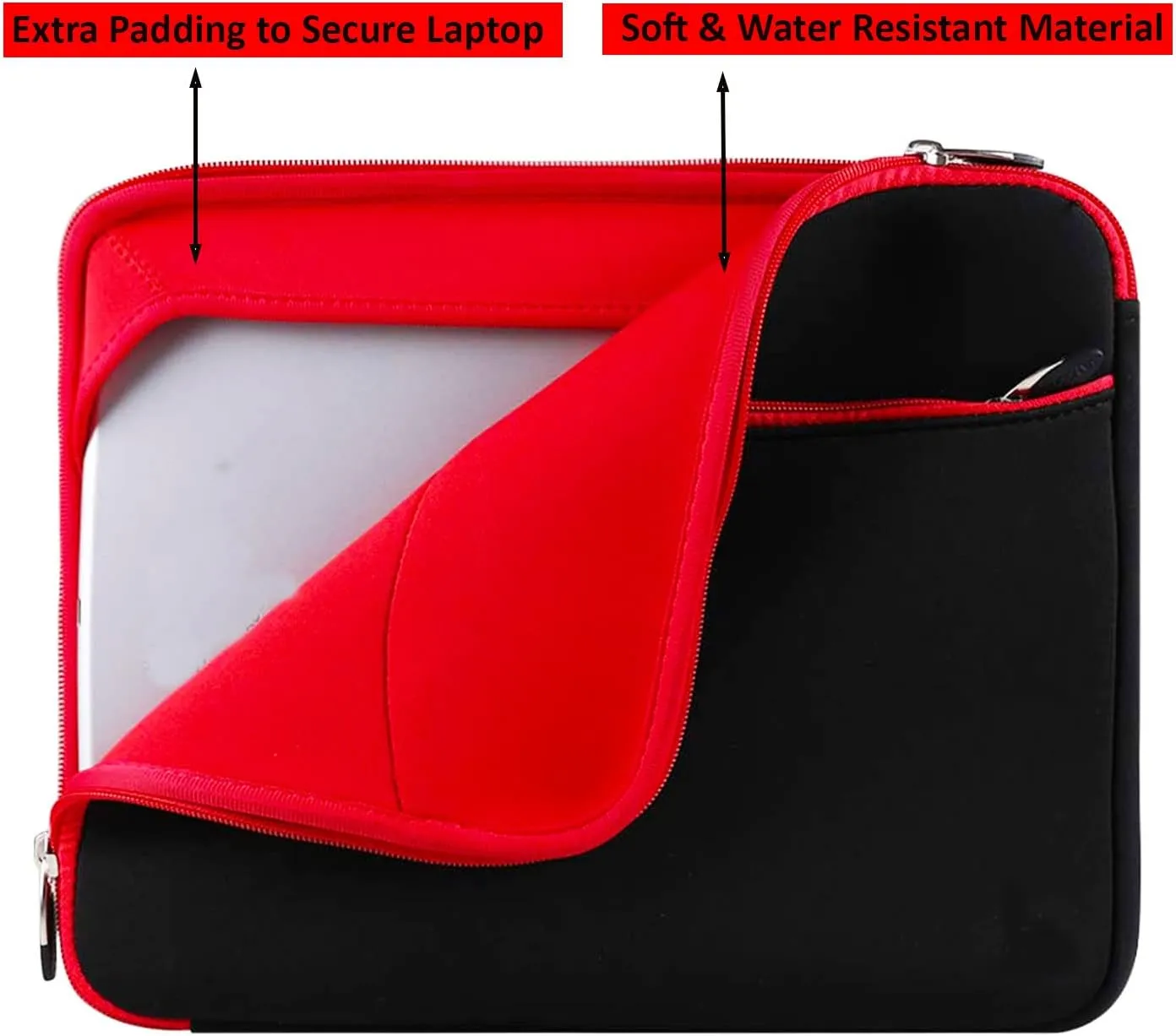 Slim Nylon Water Resistant Pouch Bag Travel Case for 12 inch Laptops, HP Spectre x360, Samsung Galaxy Tab S8 Ultra, Lenovo Chromebook Duet 3