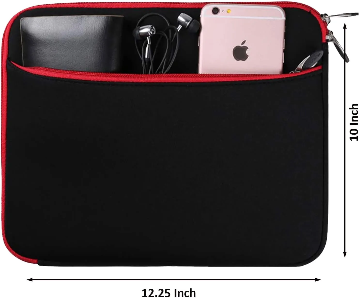 Slim Nylon Water Resistant Pouch Bag Travel Case for 12 inch Laptops, HP Spectre x360, Samsung Galaxy Tab S8 Ultra, Lenovo Chromebook Duet 3