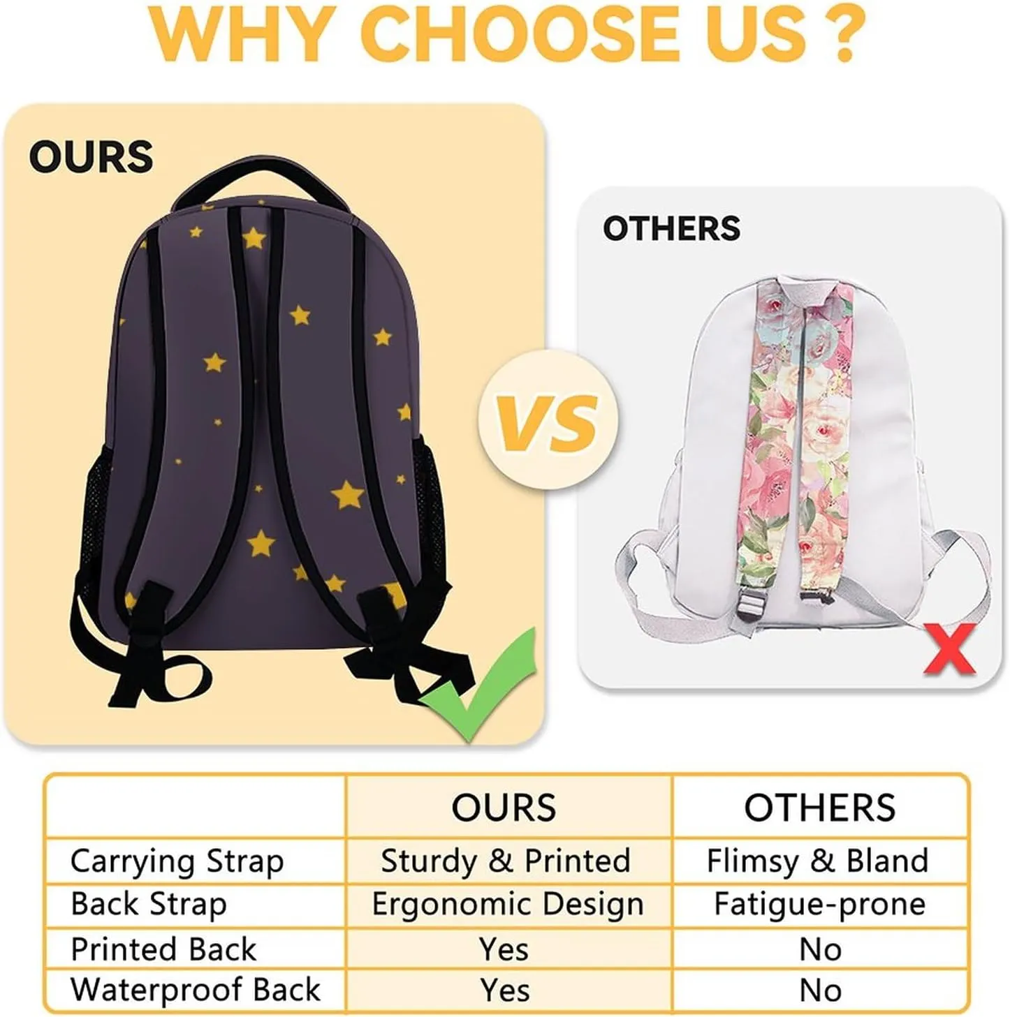 Sloth Backpack for Girls, 16 Inch Brown Backpacks for School, Cute Lightweight Bookbag for Kids
