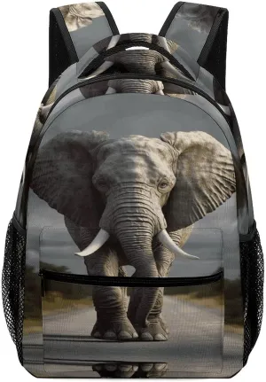 Small Backpacks Personalized 3D Elephant Printing Travel Bag Lightweight Travel Backpack For Women Men