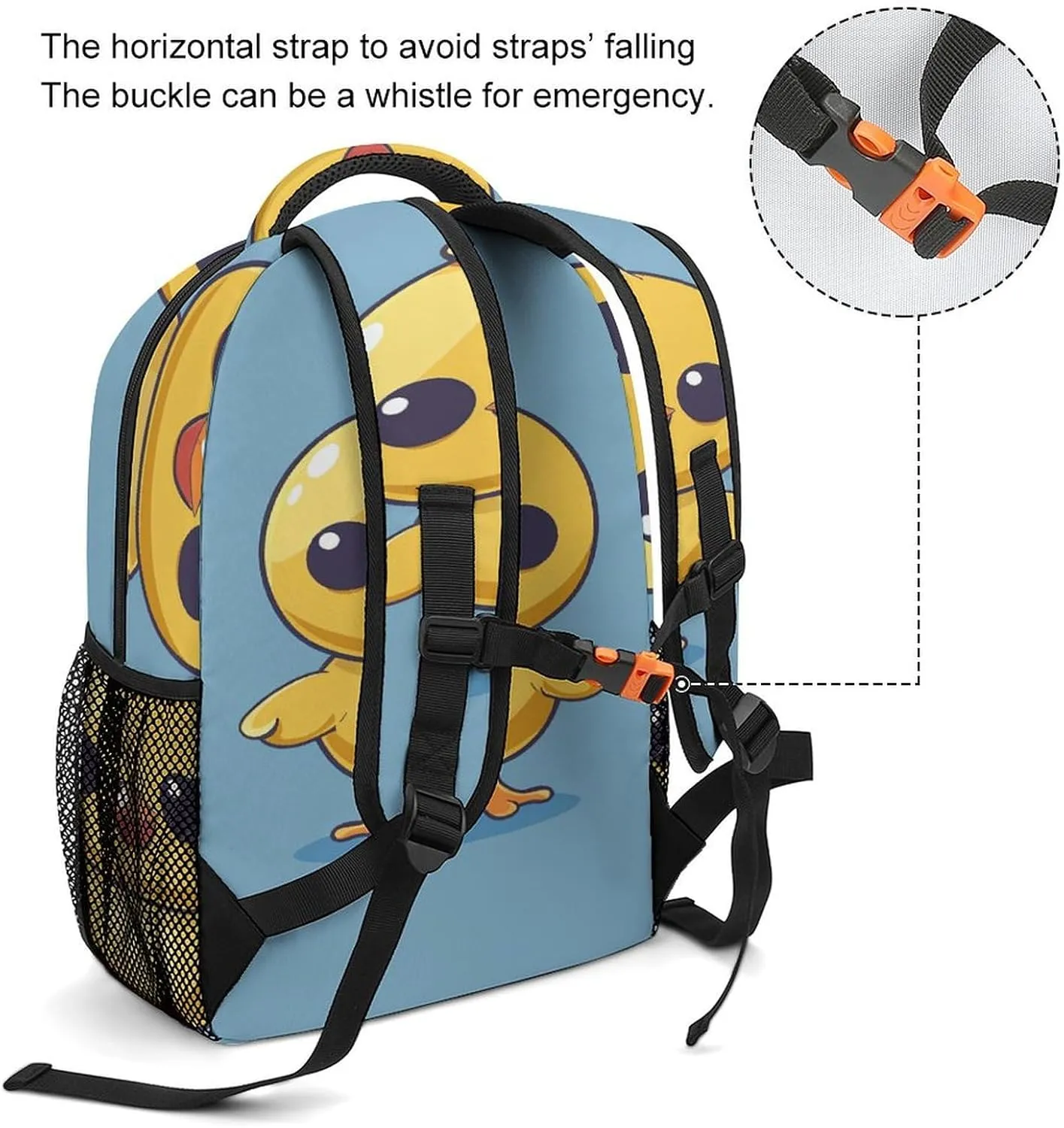 Small Backpacks Personalized A Yellow Chicken Printing Travel Bag Lightweight Travel Backpack For Women Men
