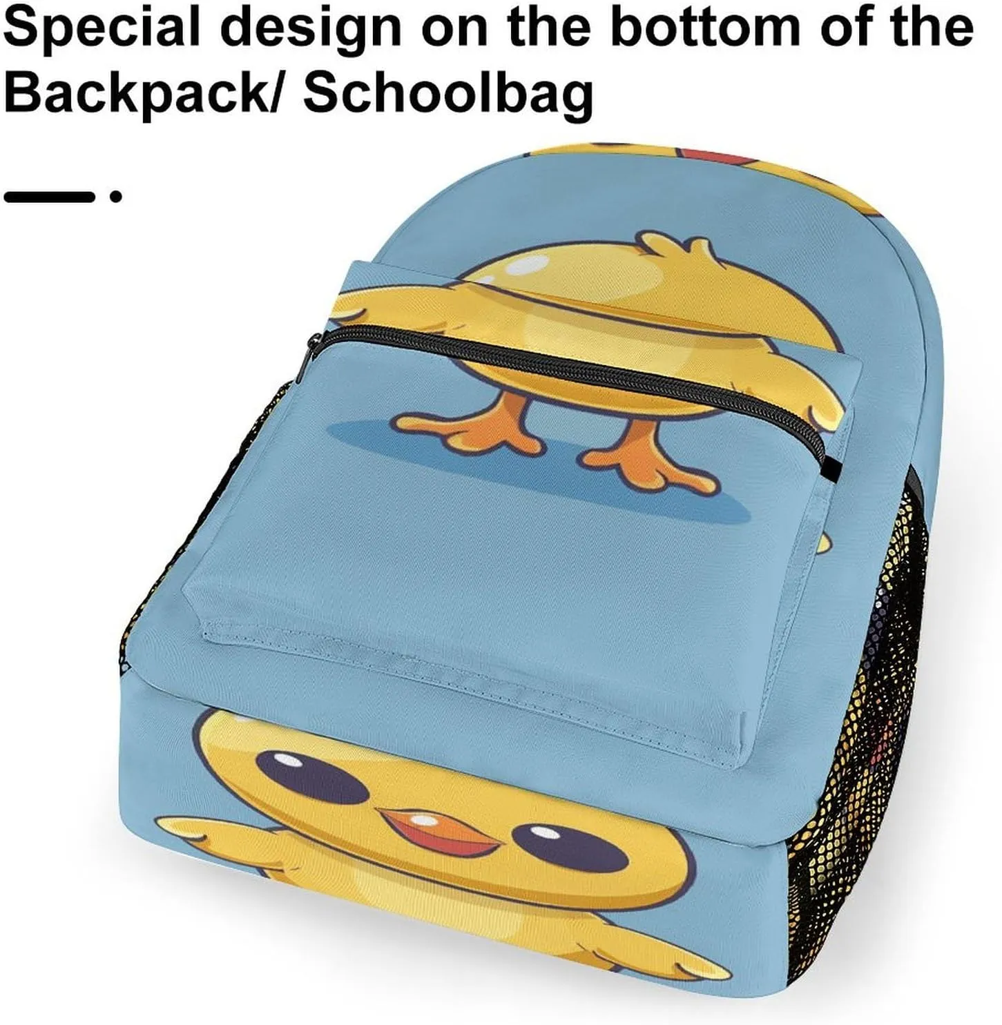 Small Backpacks Personalized A Yellow Chicken Printing Travel Bag Lightweight Travel Backpack For Women Men