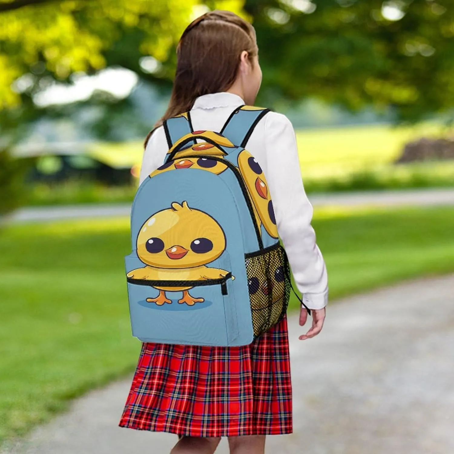 Small Backpacks Personalized A Yellow Chicken Printing Travel Bag Lightweight Travel Backpack For Women Men