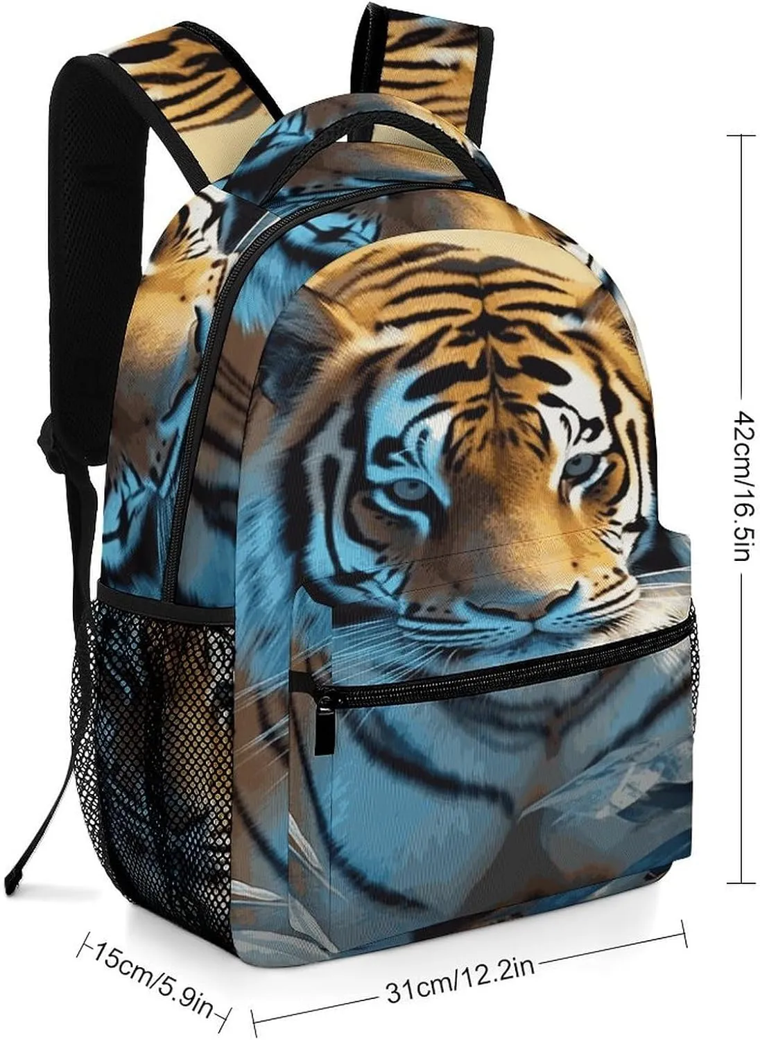 Small Backpacks Personalized African Wildlife Tiger Printing Travel Bag Lightweight Travel Backpack For Women Men