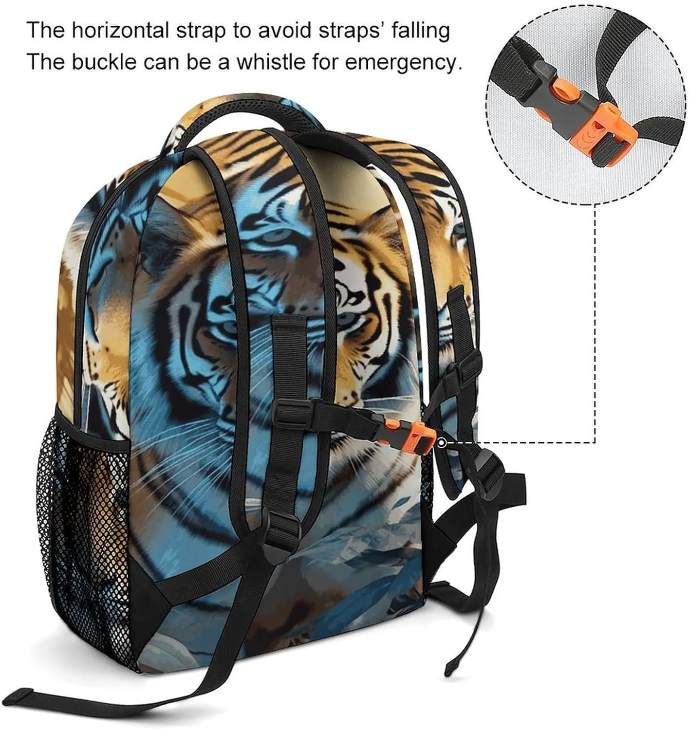 Small Backpacks Personalized African Wildlife Tiger Printing Travel Bag Lightweight Travel Backpack For Women Men