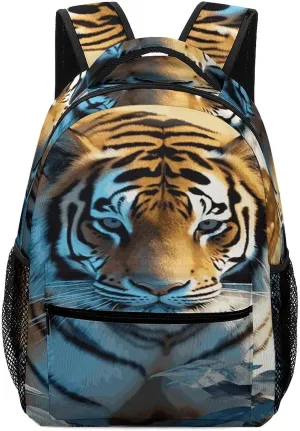 Small Backpacks Personalized African Wildlife Tiger Printing Travel Bag Lightweight Travel Backpack For Women Men