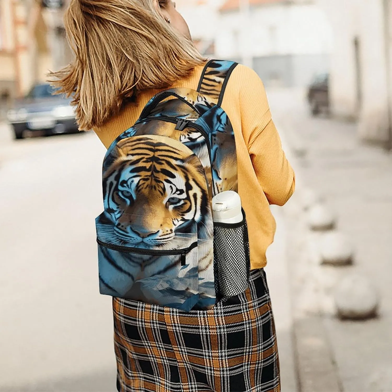 Small Backpacks Personalized African Wildlife Tiger Printing Travel Bag Lightweight Travel Backpack For Women Men