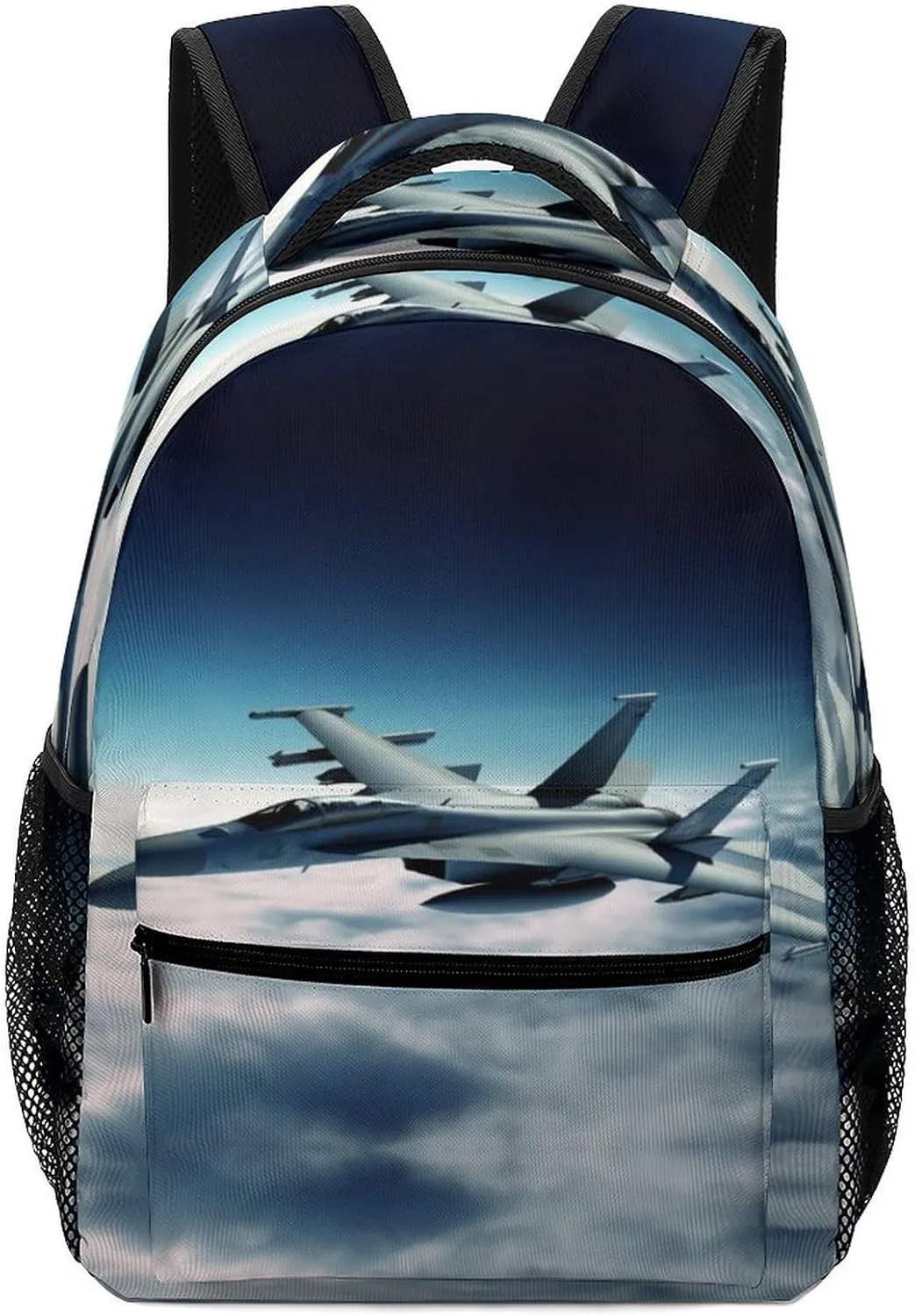 Small Backpacks Personalized Aircraft Fighter Jets Printing Travel Bag Lightweight Travel Backpack For Women Men