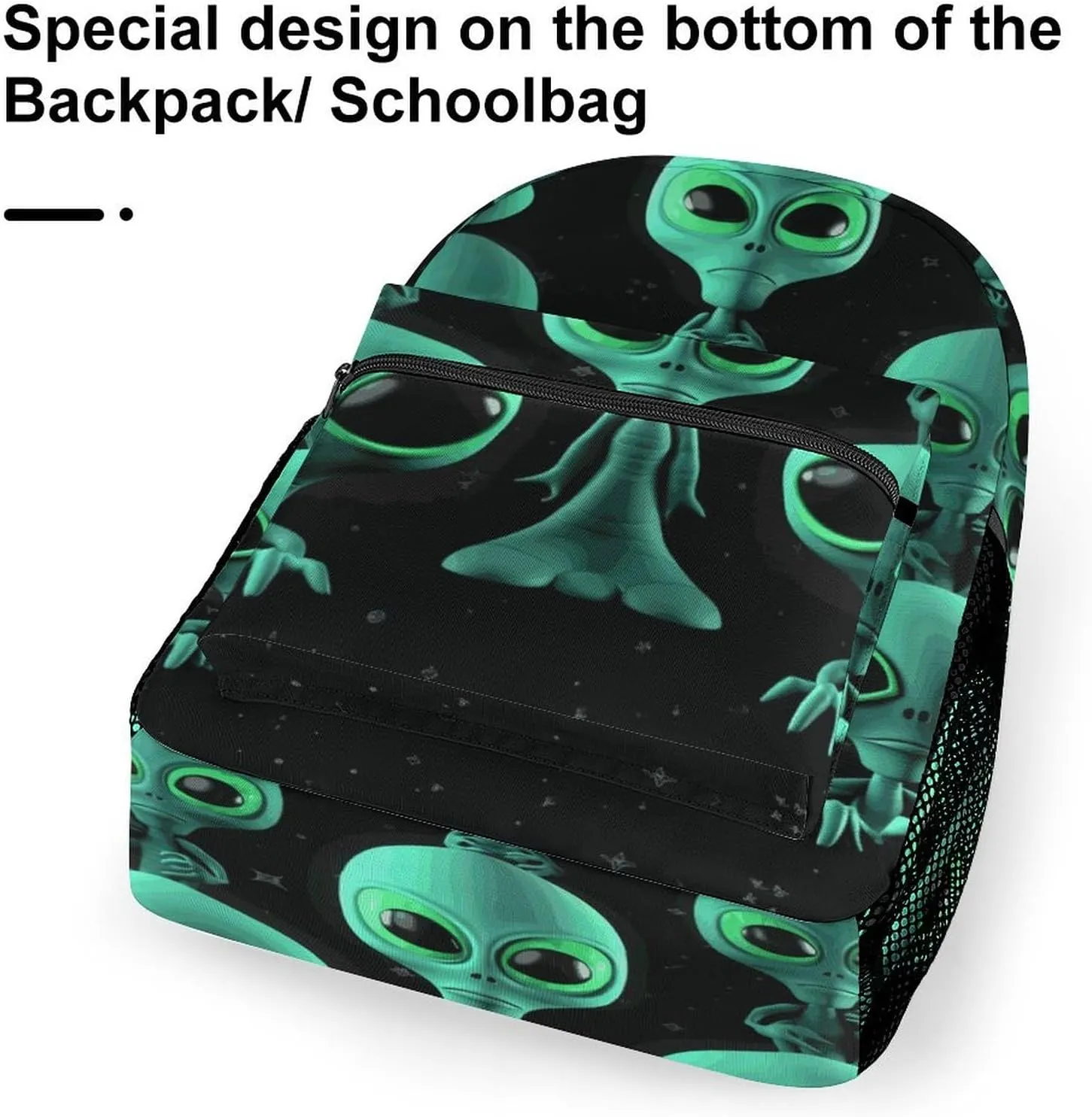 Small Backpacks Personalized Aliens Printing Travel Bag Lightweight Travel Backpack For Women Men