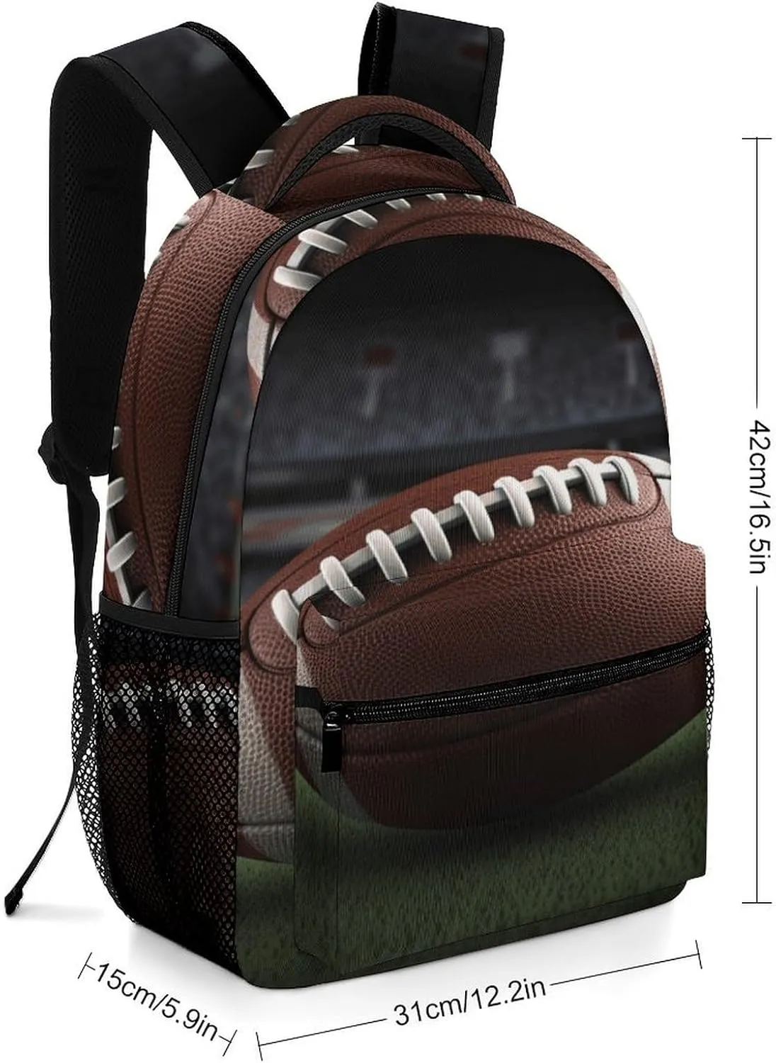 Small Backpacks Personalized American Football Printing Travel Bag Lightweight Travel Backpack For Women Men