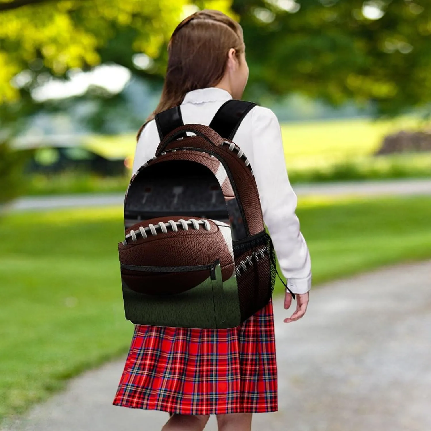 Small Backpacks Personalized American Football Printing Travel Bag Lightweight Travel Backpack For Women Men