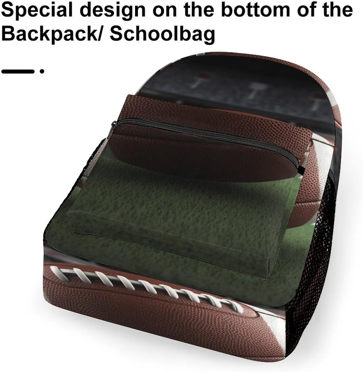 Small Backpacks Personalized American Football Printing Travel Bag Lightweight Travel Backpack For Women Men