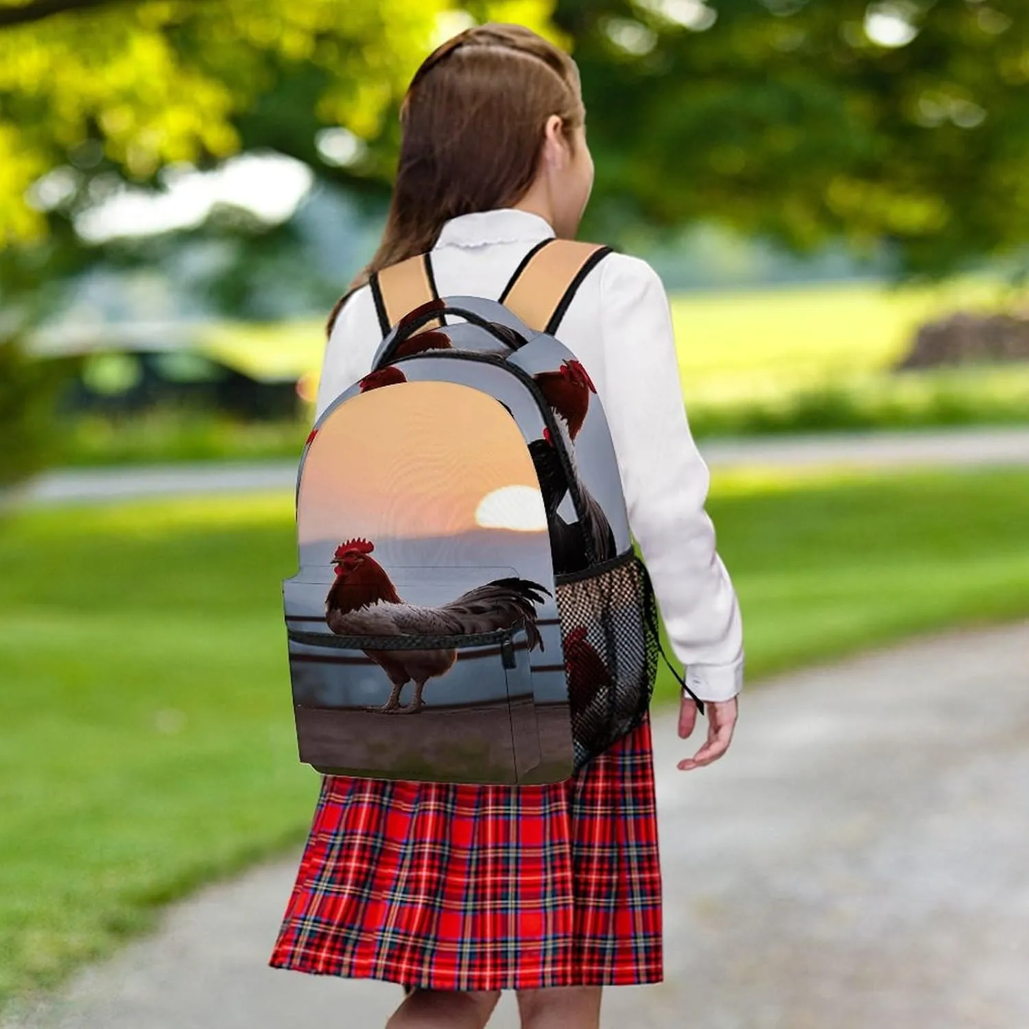 Small Backpacks Personalized Animal Chickens Printing Travel Bag Lightweight Travel Backpack For Women Men