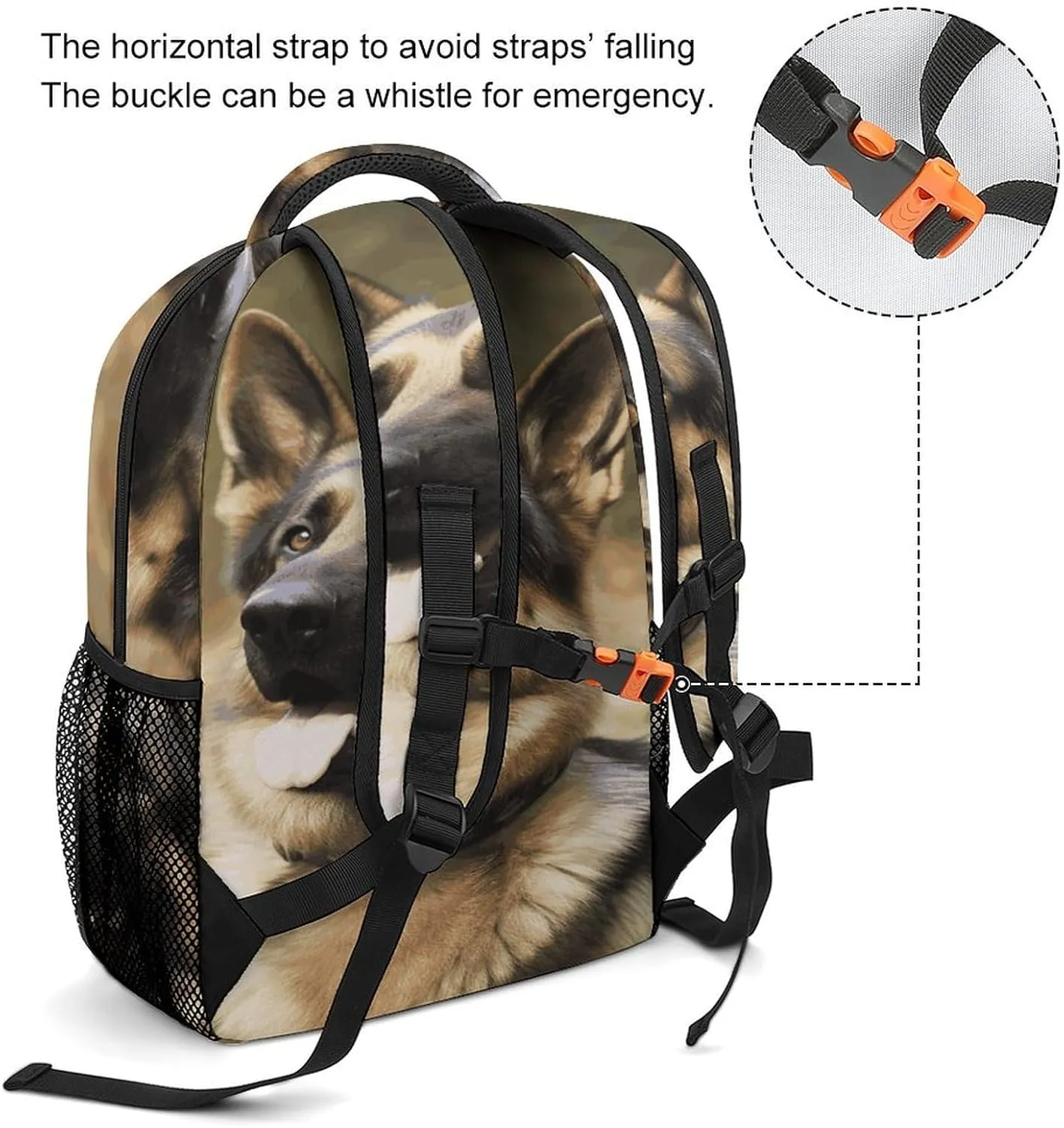 Small Backpacks Personalized Animal German Shepherd Printing Travel Bag Lightweight Travel Backpack For Women Men