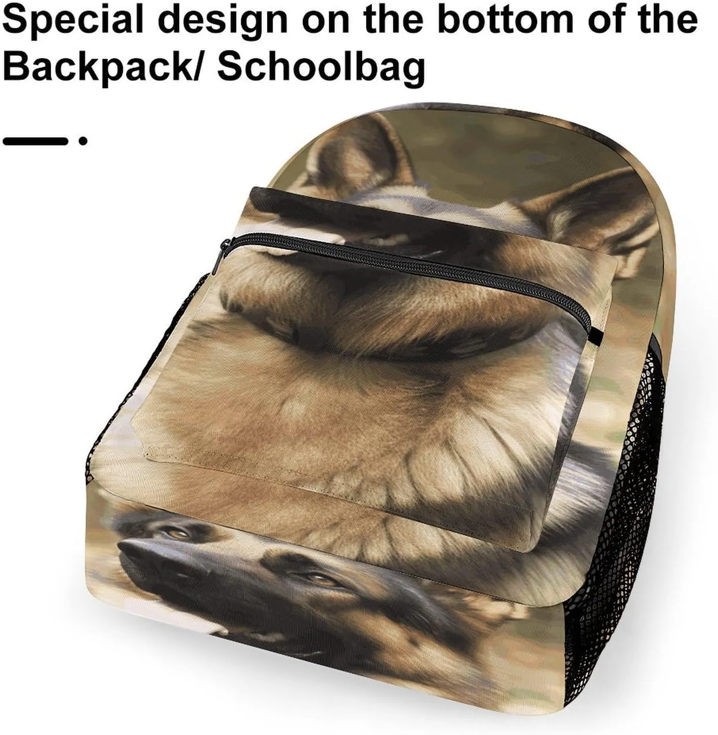 Small Backpacks Personalized Animal German Shepherd Printing Travel Bag Lightweight Travel Backpack For Women Men