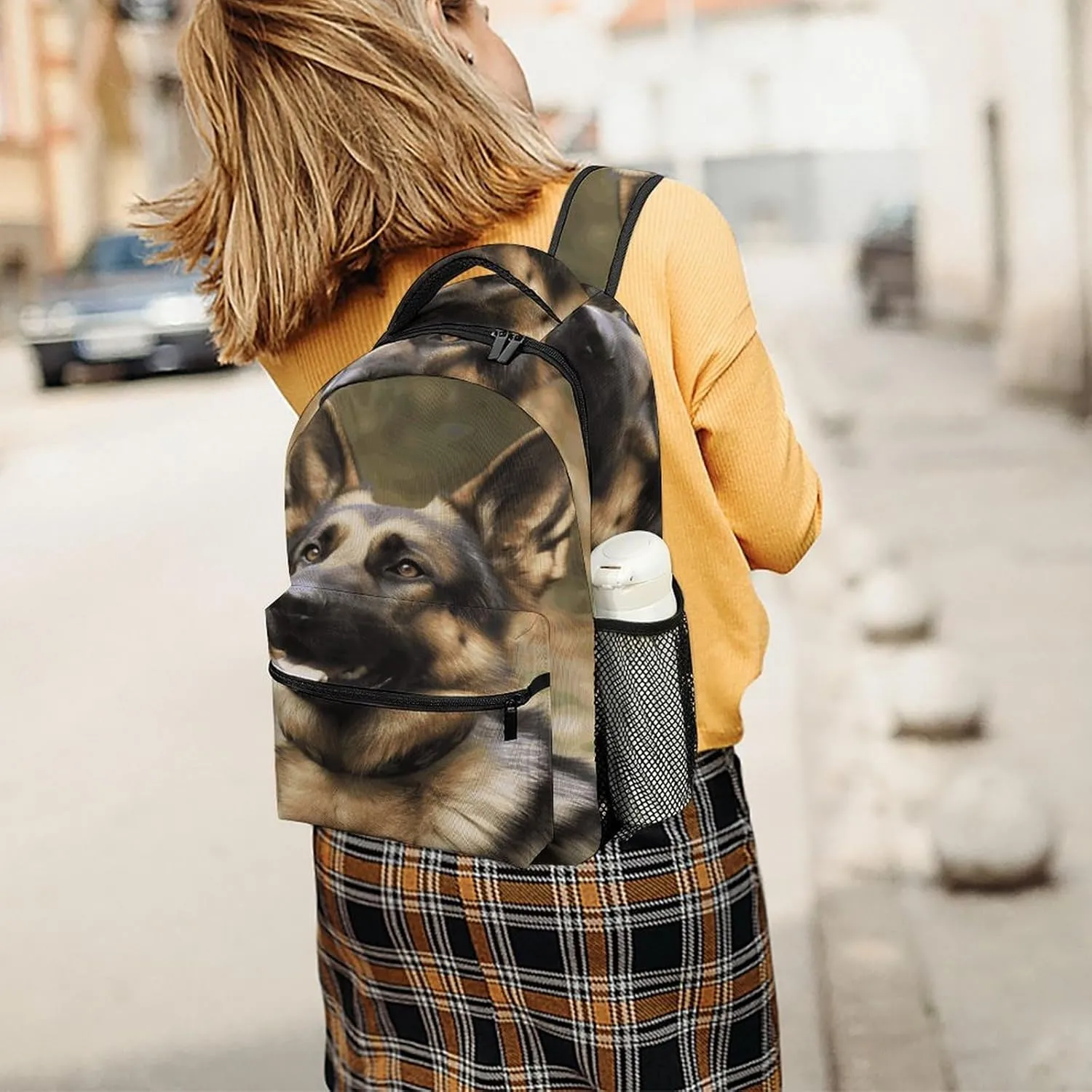 Small Backpacks Personalized Animal German Shepherd Printing Travel Bag Lightweight Travel Backpack For Women Men
