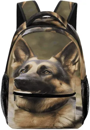 Small Backpacks Personalized Animal German Shepherd Printing Travel Bag Lightweight Travel Backpack For Women Men