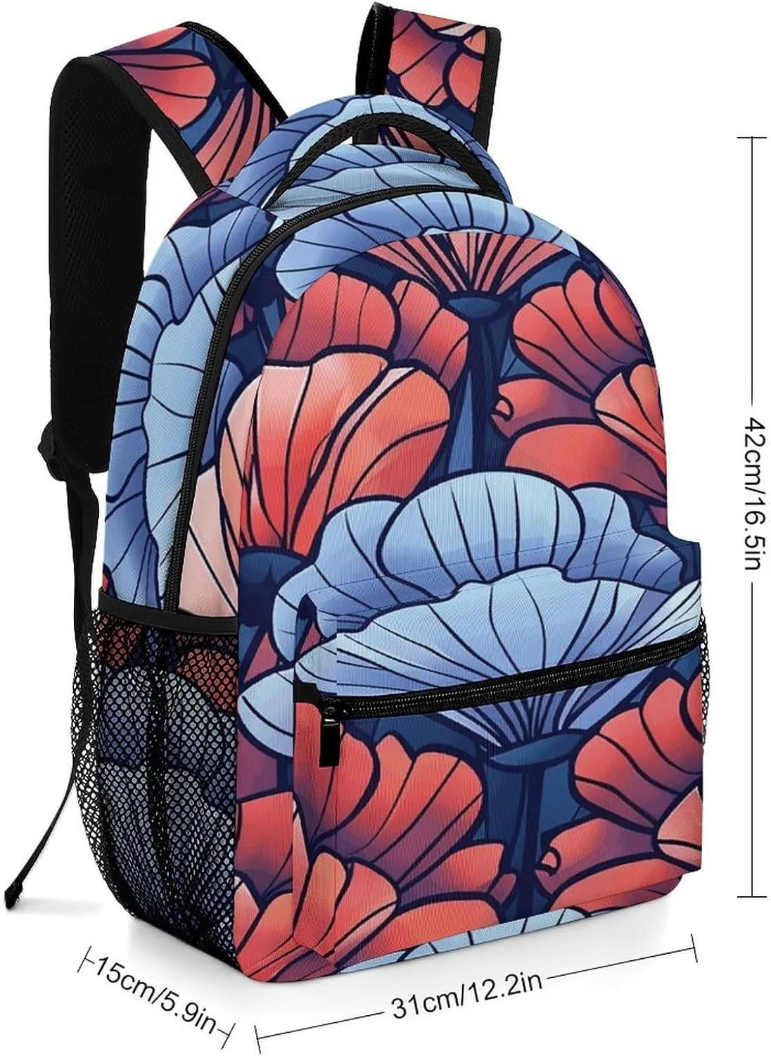 Small Backpacks Personalized Art Deco Style Printing Travel Bag Lightweight Travel Backpack For Women Men