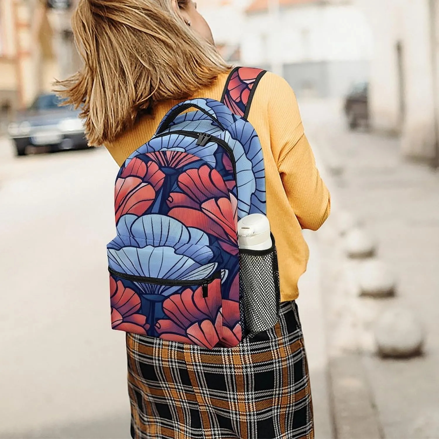 Small Backpacks Personalized Art Deco Style Printing Travel Bag Lightweight Travel Backpack For Women Men