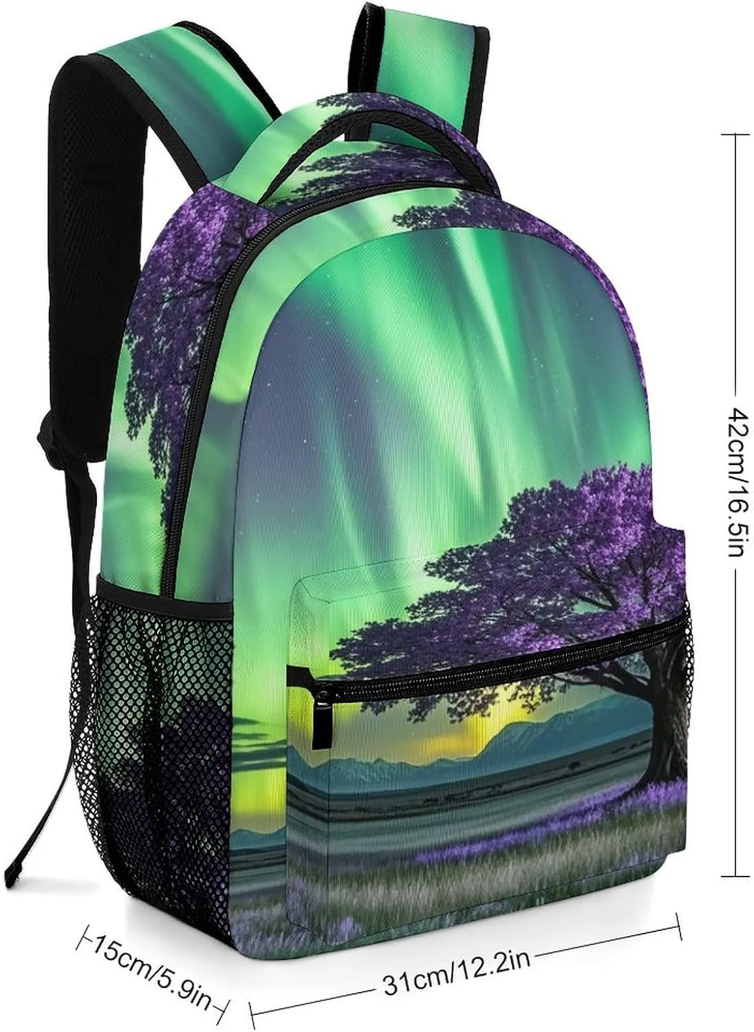 Small Backpacks Personalized Artistic Purple Tree Printing Travel Bag Lightweight Travel Backpack For Women Men