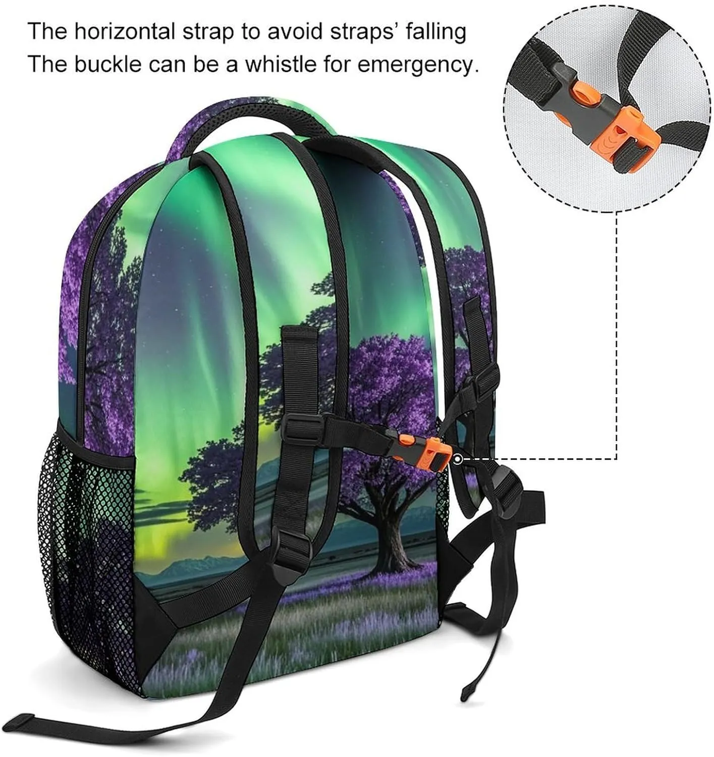 Small Backpacks Personalized Artistic Purple Tree Printing Travel Bag Lightweight Travel Backpack For Women Men