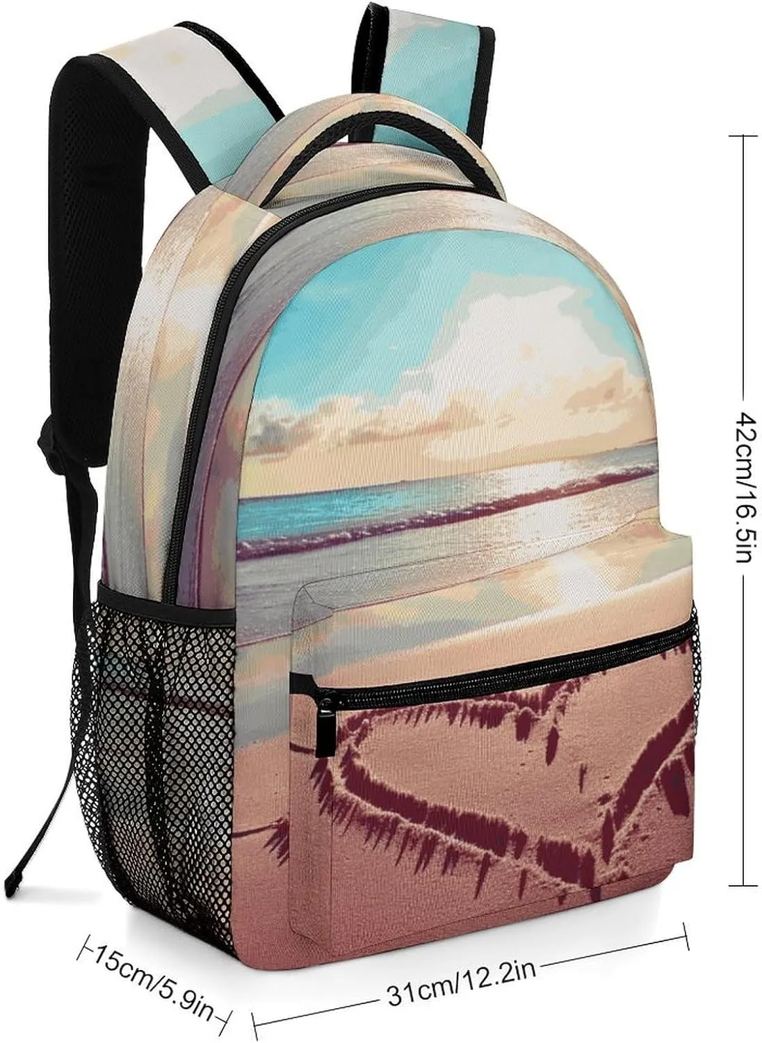 Small Backpacks Personalized Beach Printing Travel Bag Lightweight Travel Backpack For Women Men