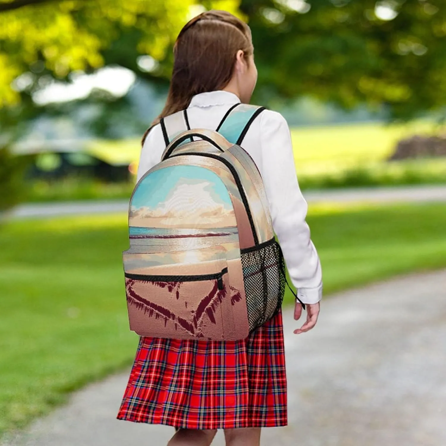 Small Backpacks Personalized Beach Printing Travel Bag Lightweight Travel Backpack For Women Men