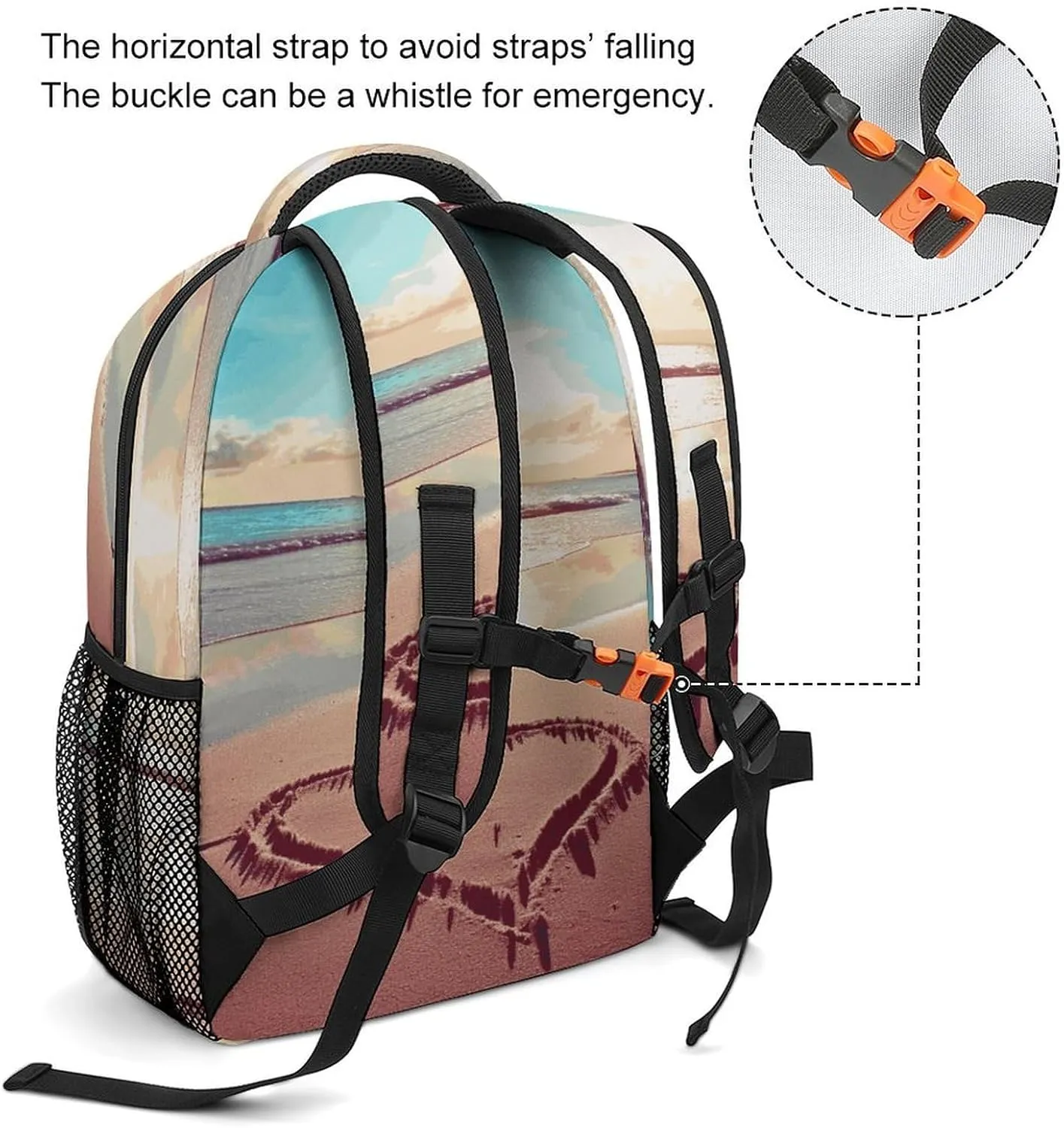 Small Backpacks Personalized Beach Printing Travel Bag Lightweight Travel Backpack For Women Men