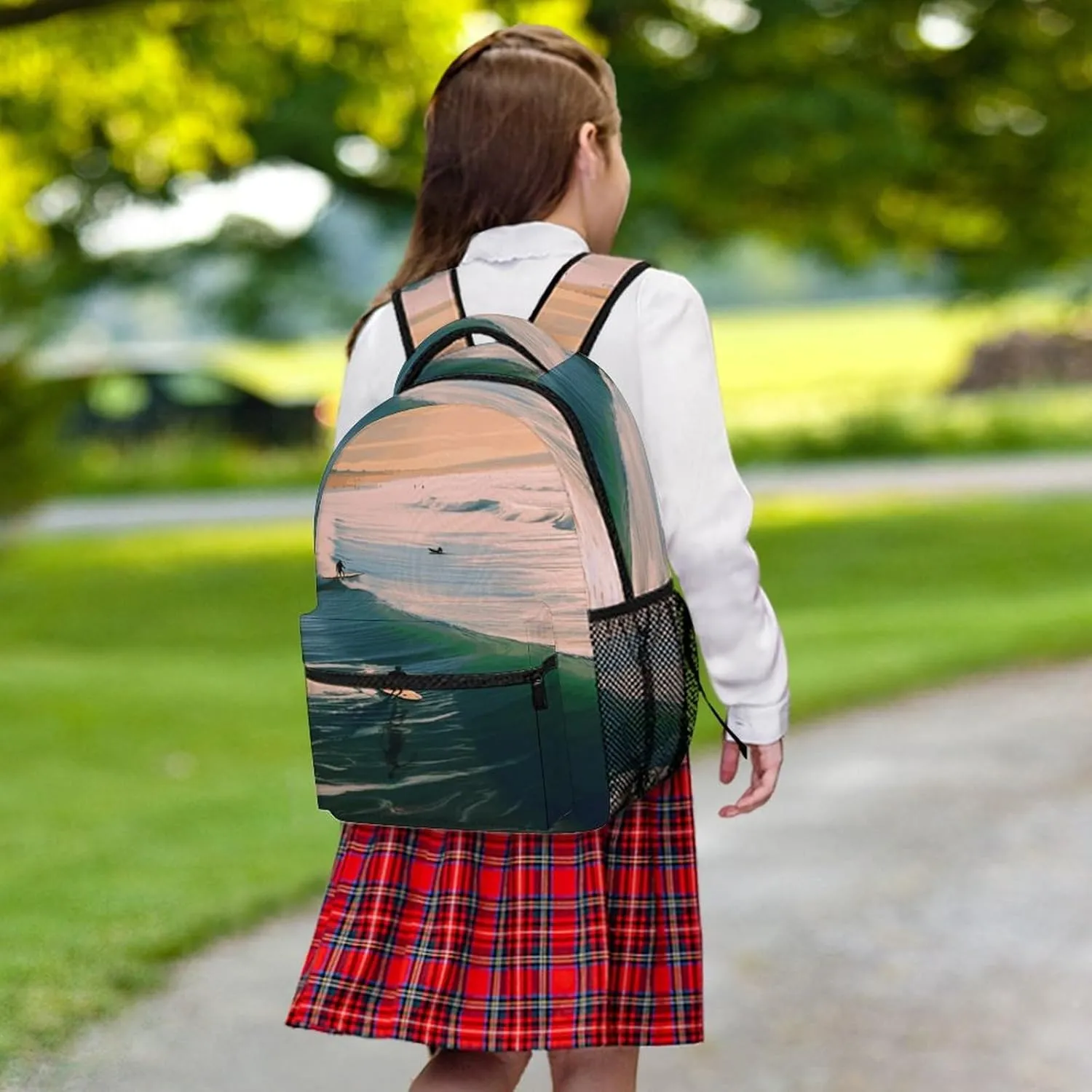 Small Backpacks Personalized Beach Surf Printing Travel Bag Lightweight Travel Backpack For Women Men