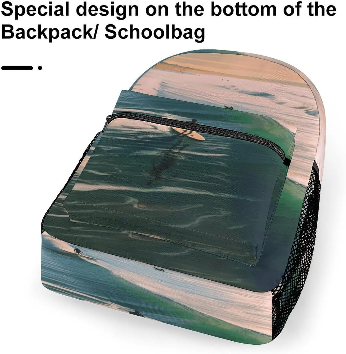 Small Backpacks Personalized Beach Surf Printing Travel Bag Lightweight Travel Backpack For Women Men