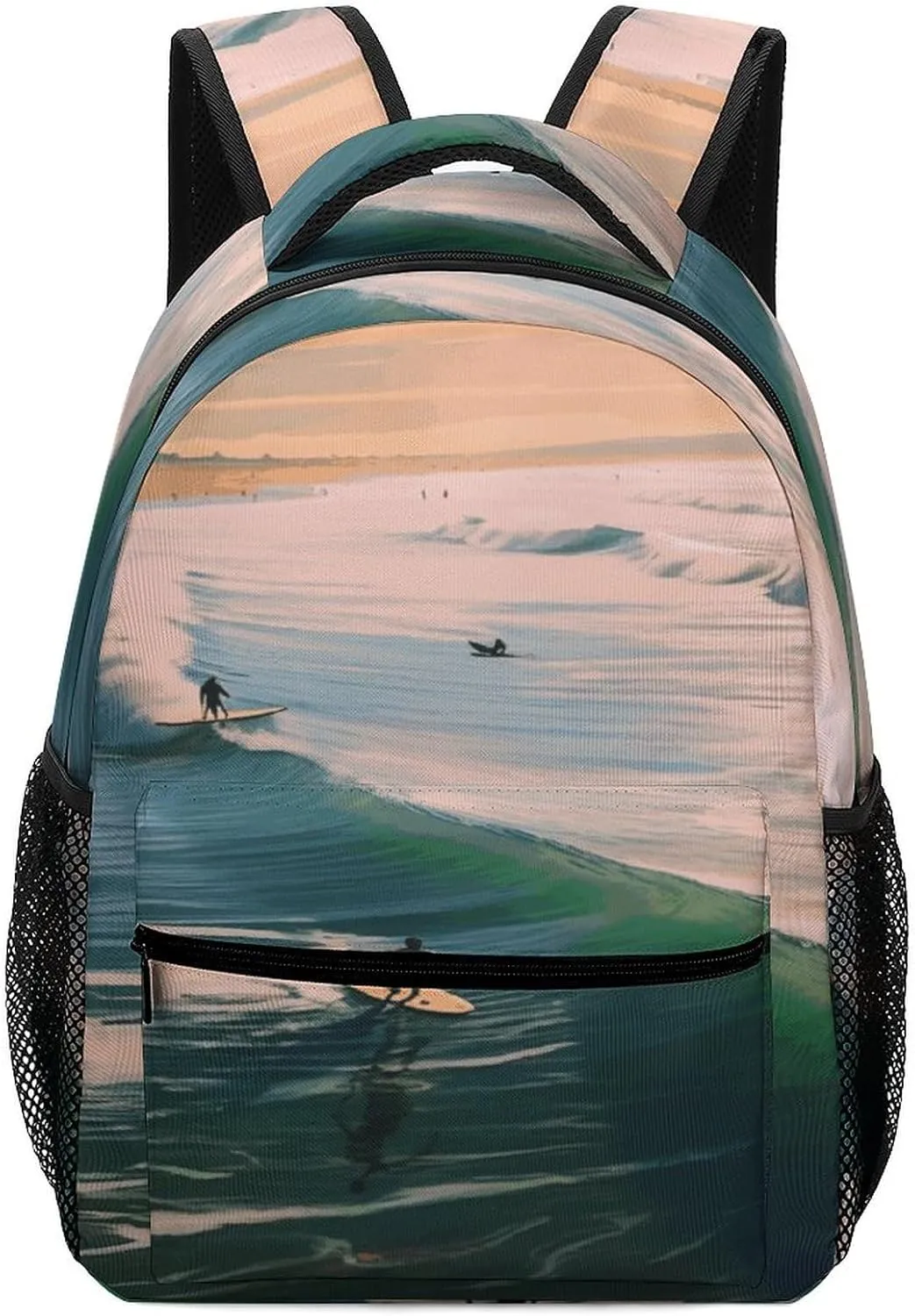 Small Backpacks Personalized Beach Surf Printing Travel Bag Lightweight Travel Backpack For Women Men
