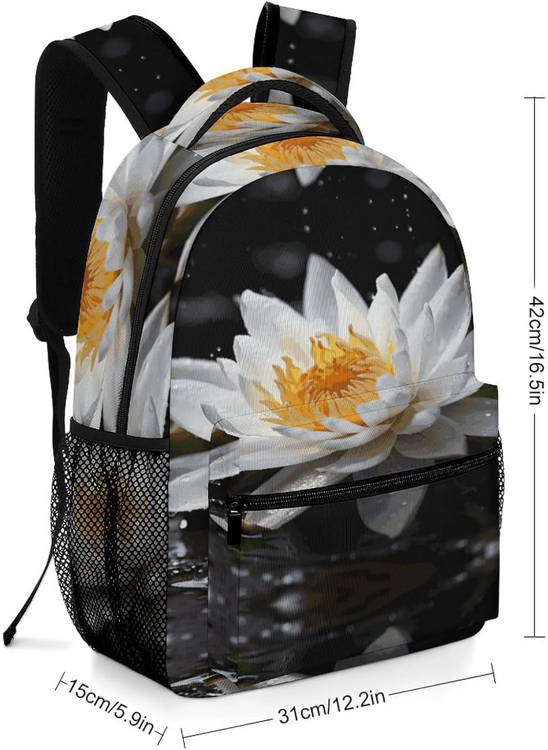 Small Backpacks Personalized Beautiful Flowers Printing Travel Bag Lightweight Travel Backpack For Women Men