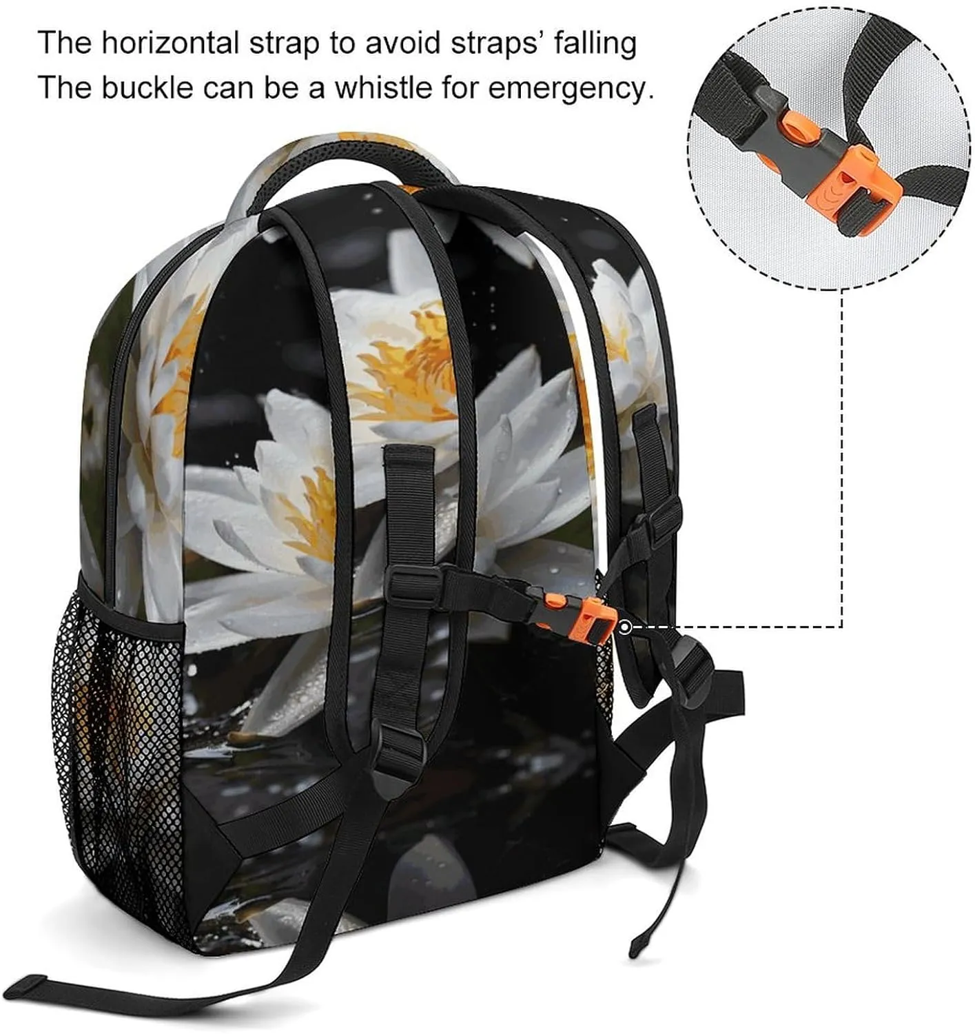 Small Backpacks Personalized Beautiful Flowers Printing Travel Bag Lightweight Travel Backpack For Women Men