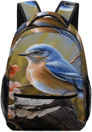 Small Backpacks Personalized Bird on The Branch Printing Travel Bag Lightweight Travel Backpack For Women Men