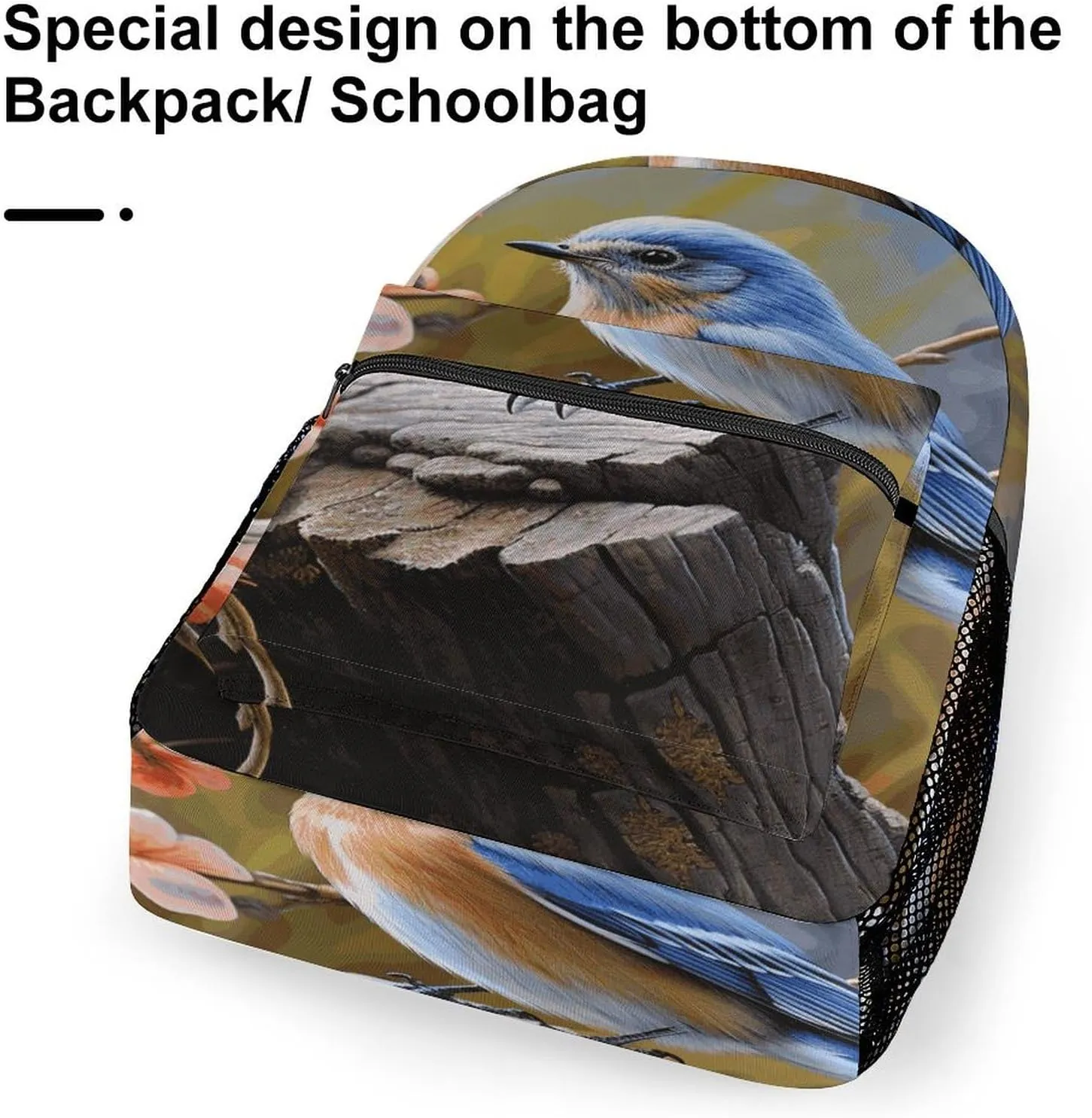 Small Backpacks Personalized Bird on The Branch Printing Travel Bag Lightweight Travel Backpack For Women Men