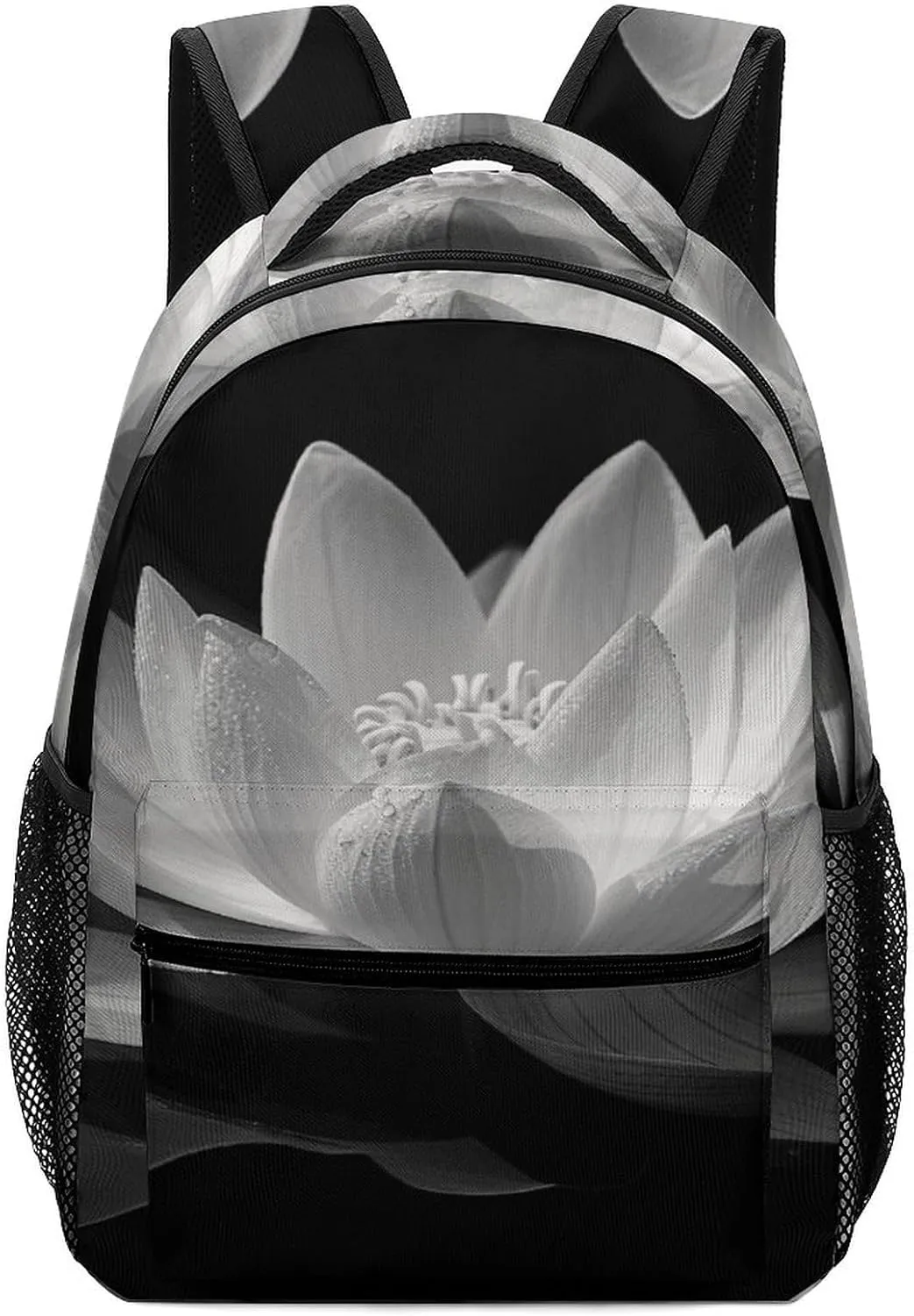 Small Backpacks Personalized Black And White Printing Travel Bag Lightweight Travel Backpack For Women Men
