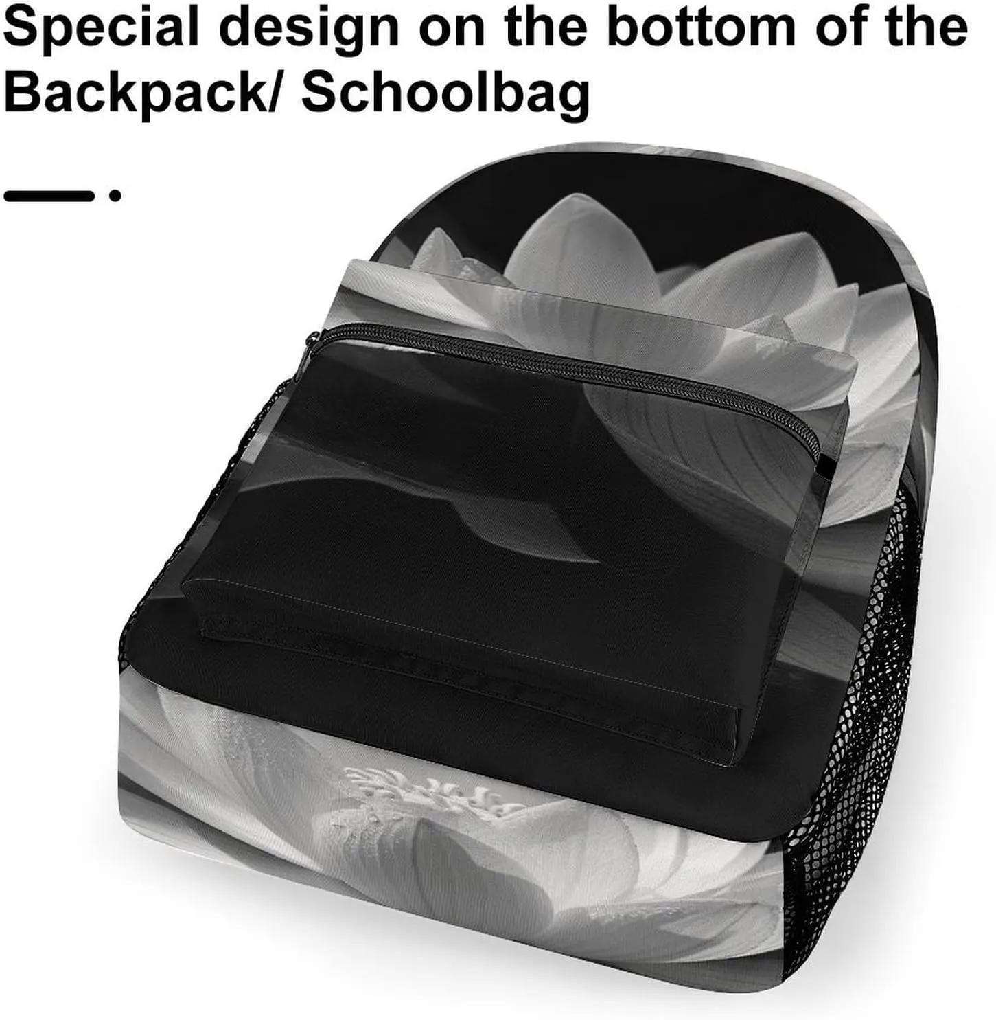 Small Backpacks Personalized Black And White Printing Travel Bag Lightweight Travel Backpack For Women Men