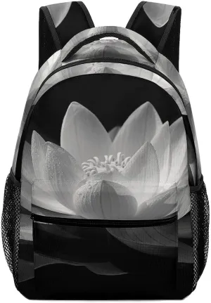 Small Backpacks Personalized Black And White Printing Travel Bag Lightweight Travel Backpack For Women Men