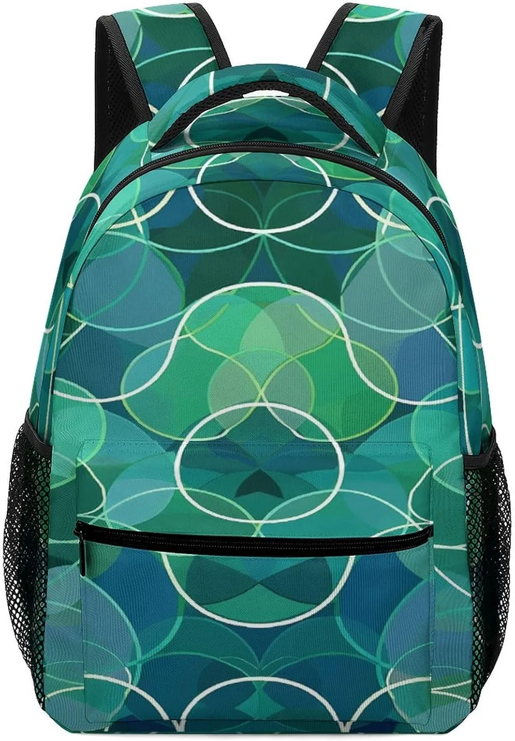 Small Backpacks Personalized Blue And Green Shades Printing Travel Bag Lightweight Travel Backpack For Women Men