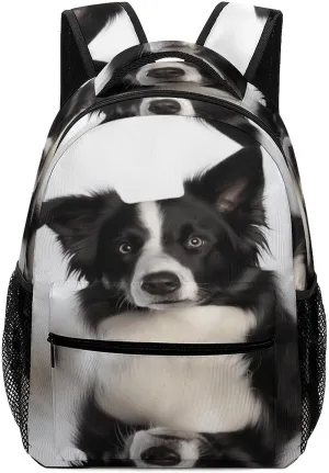 Small Backpacks Personalized Border Collie Printing Travel Bag Lightweight Travel Backpack For Women Men