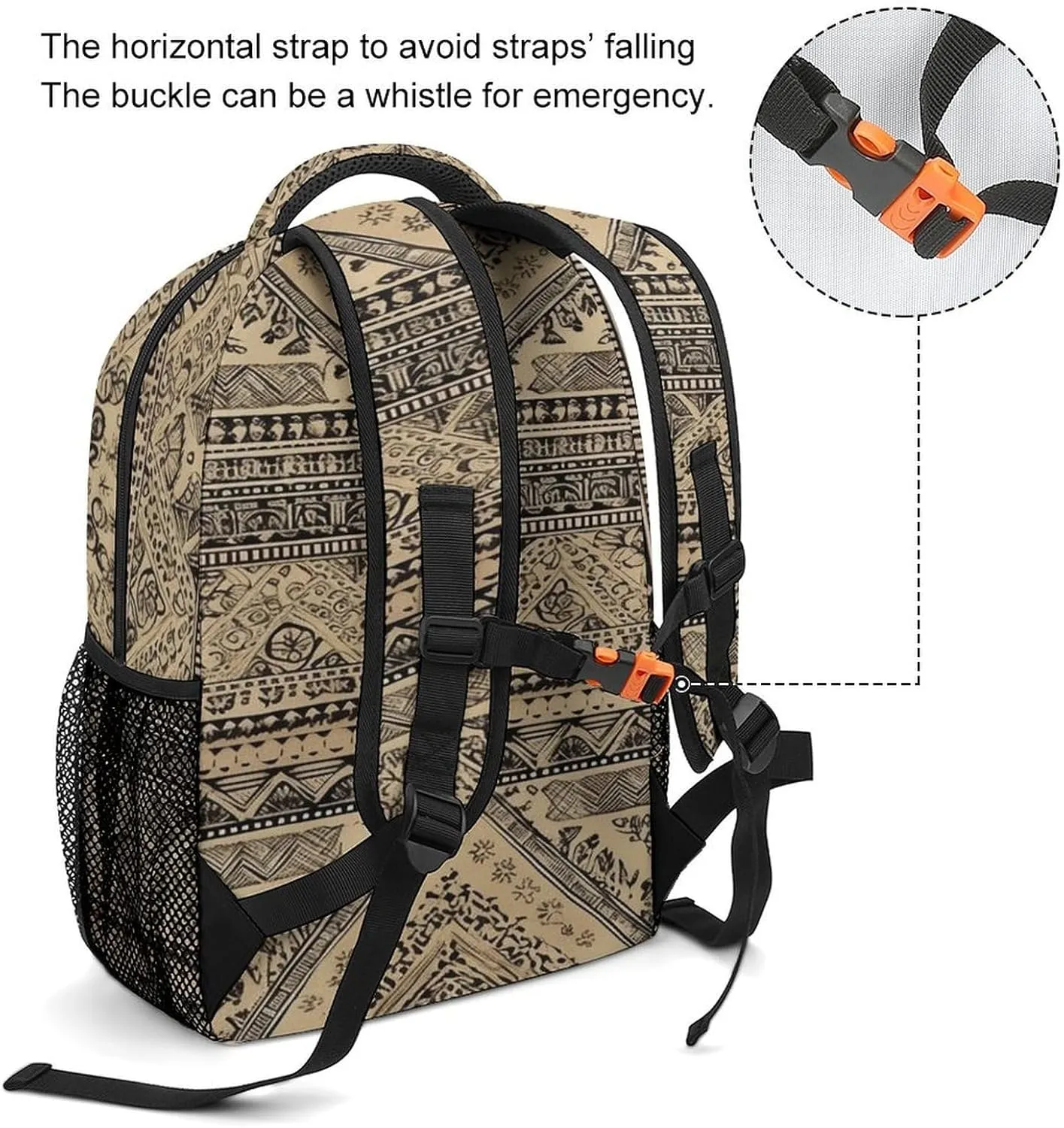 Small Backpacks Personalized Bronze And Black Printing Travel Bag Lightweight Travel Backpack For Women Men
