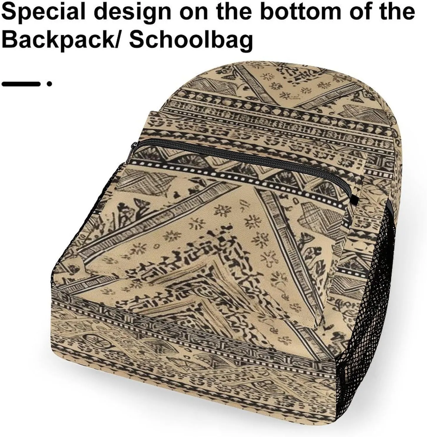 Small Backpacks Personalized Bronze And Black Printing Travel Bag Lightweight Travel Backpack For Women Men