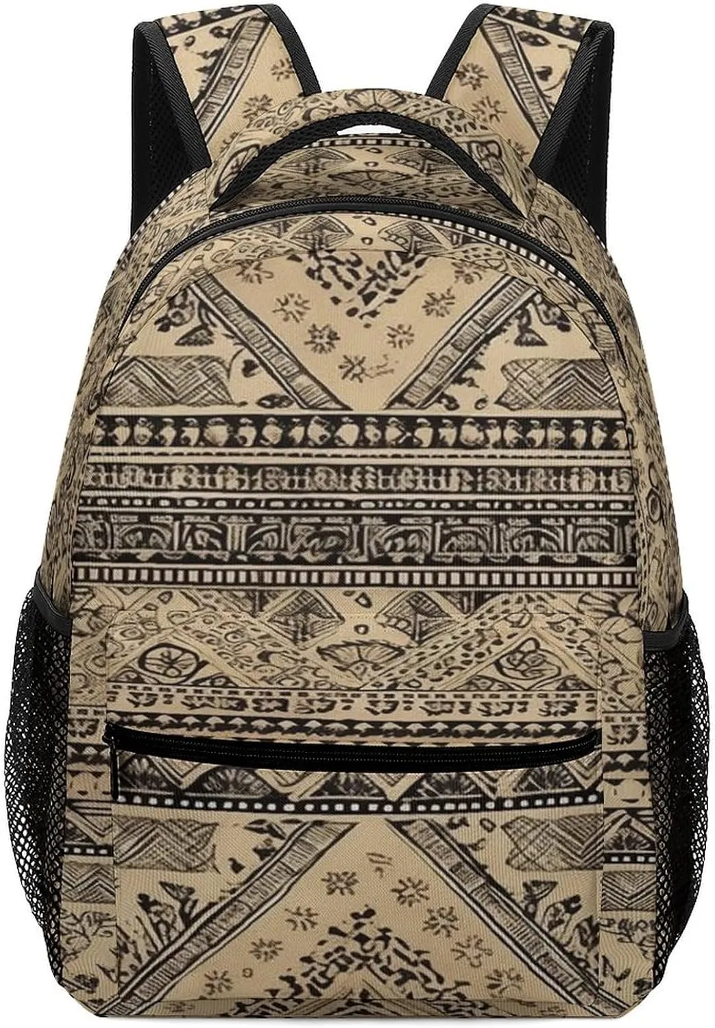 Small Backpacks Personalized Bronze And Black Printing Travel Bag Lightweight Travel Backpack For Women Men