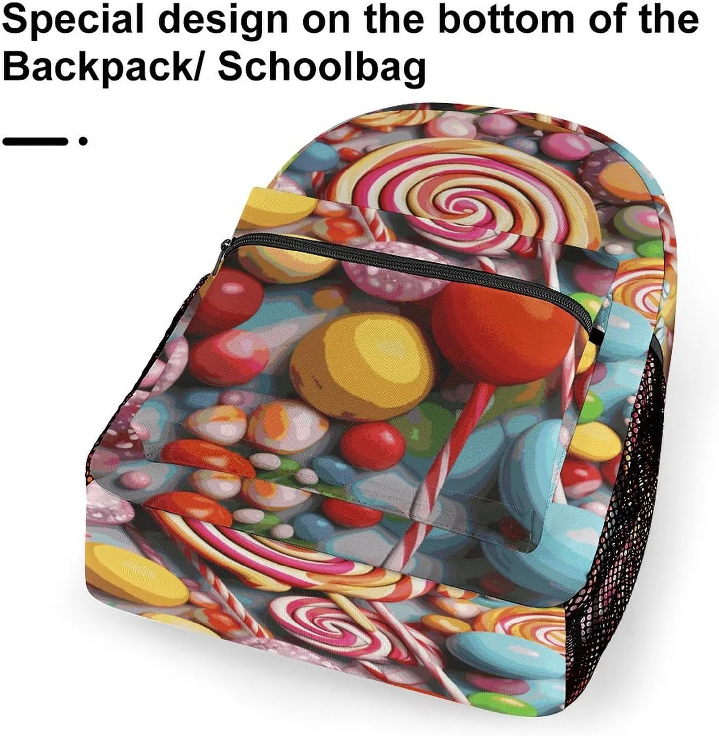 Small Backpacks Personalized Candy Printing Travel Bag Lightweight Travel Backpack For Women Men
