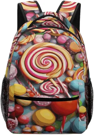 Small Backpacks Personalized Candy Printing Travel Bag Lightweight Travel Backpack For Women Men
