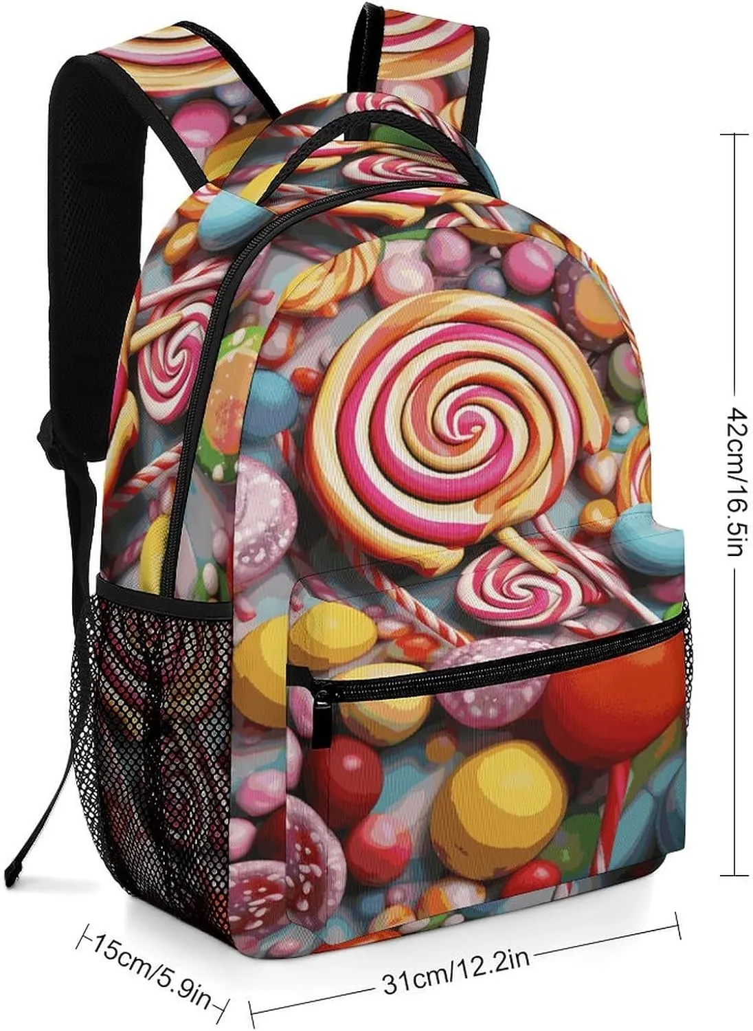 Small Backpacks Personalized Candy Printing Travel Bag Lightweight Travel Backpack For Women Men