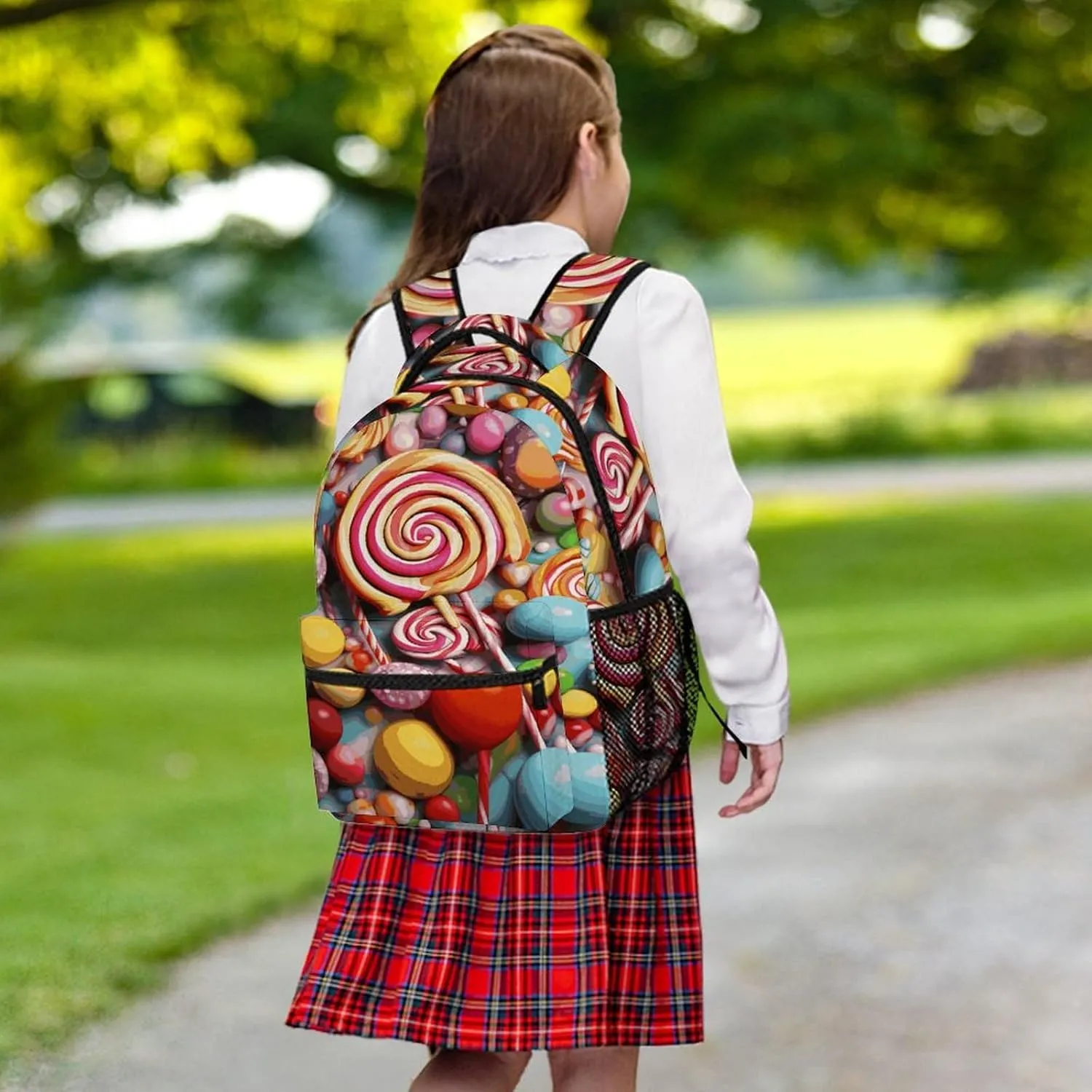 Small Backpacks Personalized Candy Printing Travel Bag Lightweight Travel Backpack For Women Men