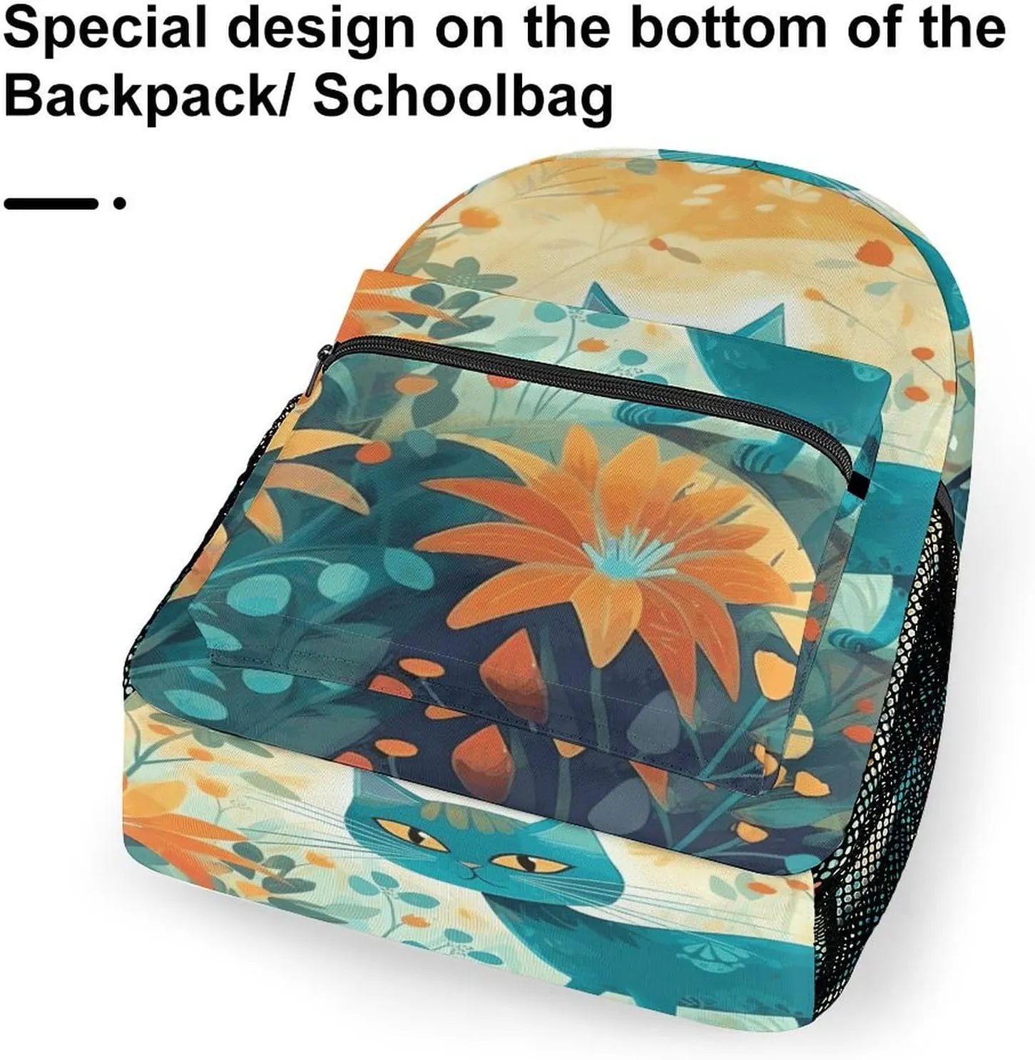 Small Backpacks Personalized Cartoon Flower Printing Travel Bag Lightweight Travel Backpack For Women Men