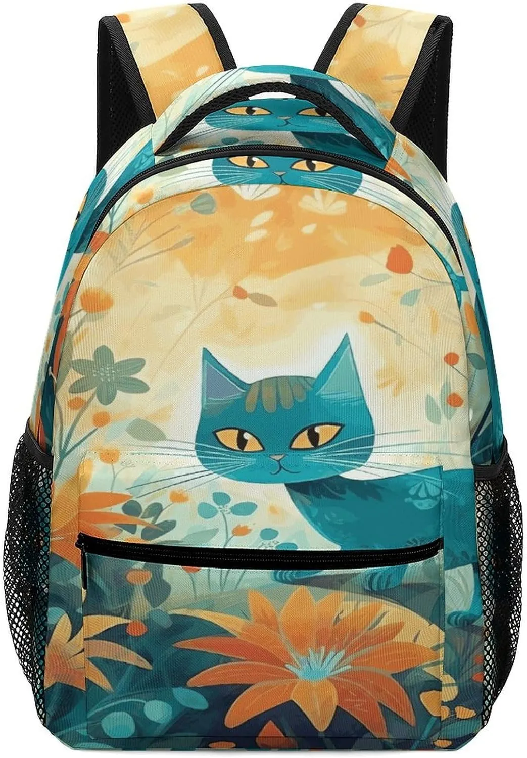 Small Backpacks Personalized Cartoon Flower Printing Travel Bag Lightweight Travel Backpack For Women Men
