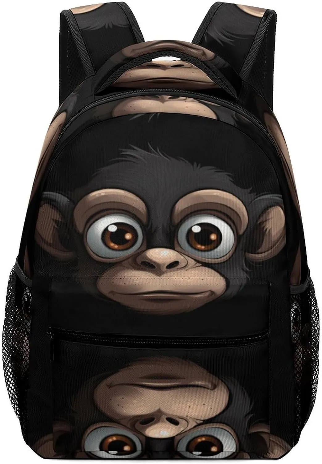 Small Backpacks Personalized Cartoon Monkey Printing Travel Bag Lightweight Travel Backpack For Women Men